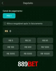 deposits 889BET